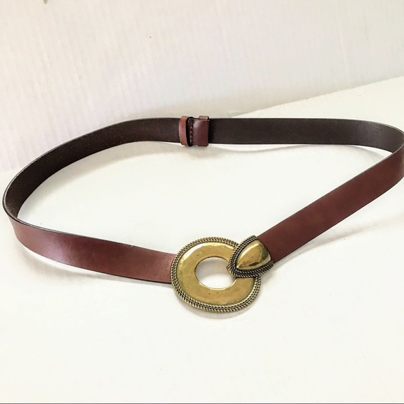 COLDWATER CREEK Belt Brown Leather Adjustable - Picture 2 of 16